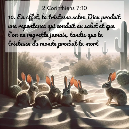 Segond21 2 Corinthiens  ; image nature: image avec le verset biblique :En effet, la tristesse selon Dieu produit une repentance qui conduit au salut et que l&#039;on ne regrette jamais, tandis que la tristesse du monde produit la mort. ;  ; 7:10