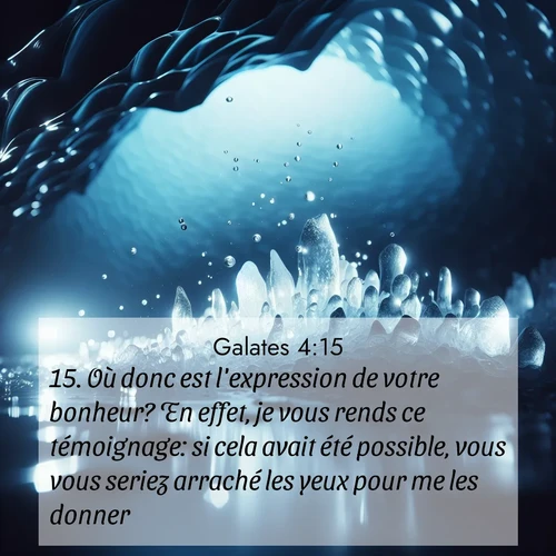 Segond21 Galates  ; image nature: image avec le verset biblique :Où donc est l&#039;expression de votre bonheur? En effet, je vous rends ce témoignage: si cela avait été possible, vous vous seriez arraché les yeux pour me les donner. ;  ; 4:15