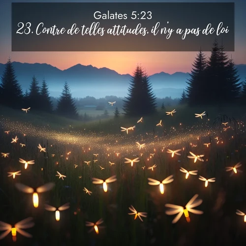 Segond21 Galates  ; image nature: image avec le verset biblique :Contre de telles attitudes, il n&#039;y a pas de loi. ;  ; 5:23