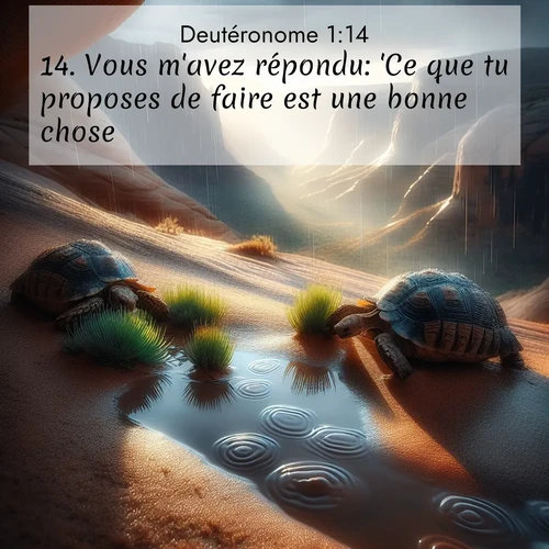 Segond21 Deutéronome  ; image nature: image avec le verset biblique :Vous m&#039;avez répondu: &#039;Ce que tu proposes de faire est une bonne chose.&#039; ;  ; 1:14