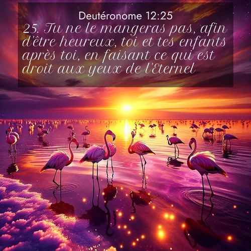 Segond21 Deutéronome  ; image nature: image avec le verset biblique :Tu ne le mangeras pas, afin d&#039;être heureux, toi et tes enfants après toi, en faisant ce qui est droit aux yeux de l&#039;Eternel. ;  ; 12:25