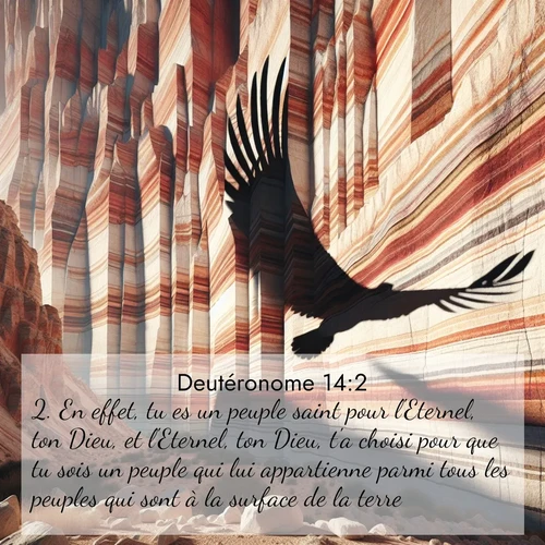 Segond21 Deutéronome  ; image nature: image avec le verset biblique :En effet, tu es un peuple saint pour l&#039;Eternel, ton Dieu, et l&#039;Eternel, ton Dieu, t&#039;a choisi pour que tu sois un peuple qui lui appartienne parmi tous les peuples qui sont à la surface de la terre. ;  ; 14:2