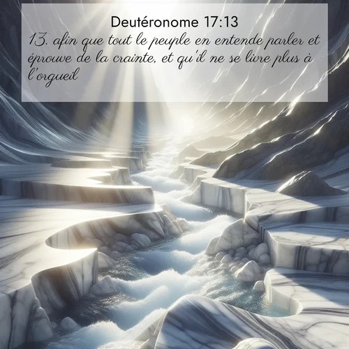 Segond21 Deutéronome  ; image nature: image avec le verset biblique :afin que tout le peuple en entende parler et éprouve de la crainte, et qu&#039;il ne se livre plus à l&#039;orgueil. ;  ; 17:13