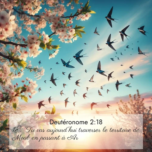 Segond21 Deutéronome  ; image nature: image avec le verset biblique :&#039;Tu vas aujourd&#039;hui traverser le territoire de Moab en passant à Ar ;  ; 2:18