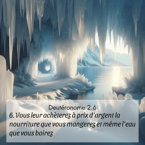 Segond21 Deutéronome  ; image nature: image avec le verset biblique :Vous leur achèterez à prix d&#039;argent la nourriture que vous mangerez et même l&#039;eau que vous boirez.&#039; ;  ; 2:6