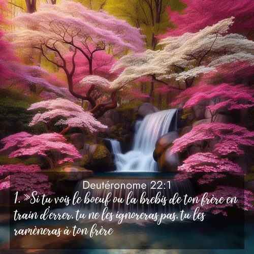 Segond21 Deutéronome  ; image nature: image avec le verset biblique :»Si tu vois le boeuf ou la brebis de ton frère en train d&#039;errer, tu ne les ignoreras pas, tu les ramèneras à ton frère. ;  ; 22:1