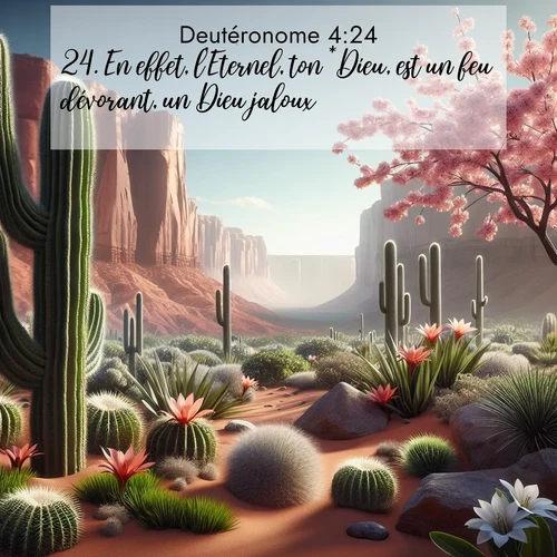 Segond21 Deutéronome  ; image nature: image avec le verset biblique :En effet, l&#039;Eternel, ton *Dieu, est un feu dévorant, un Dieu jaloux. ;  ; 4:24