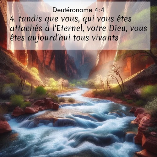 Segond21 Deutéronome  ; image nature: image avec le verset biblique :tandis que vous, qui vous êtes attachés à l&#039;Eternel, votre Dieu, vous êtes aujourd&#039;hui tous vivants. ;  ; 4:4