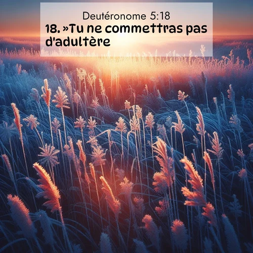 Segond21 Deutéronome  ; image nature: image avec le verset biblique :»Tu ne commettras pas d&#039;adultère. ;  ; 5:18