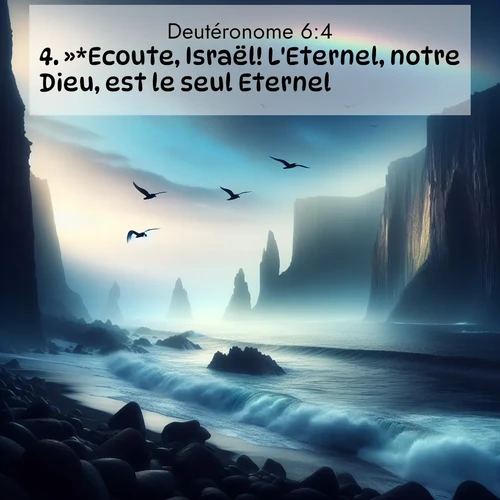 Segond21 Deutéronome  ; image nature: image avec le verset biblique :»*Ecoute, Israël! L&#039;Eternel, notre Dieu, est le seul Eternel. ;  ; 6:4