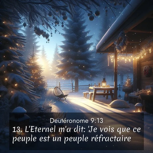 Segond21 Deutéronome  ; image nature: image avec le verset biblique :L&#039;Eternel m&#039;a dit: &#039;Je vois que ce peuple est un peuple réfractaire. ;  ; 9:13