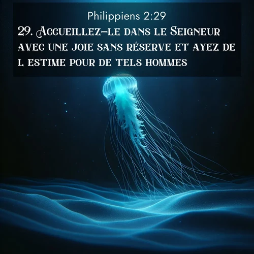 Segond21 Philippiens  ; image nature: image avec le verset biblique :Accueillez-le dans le Seigneur avec une joie sans réserve et ayez de l&#039;estime pour de tels hommes. ;  ; 2:29