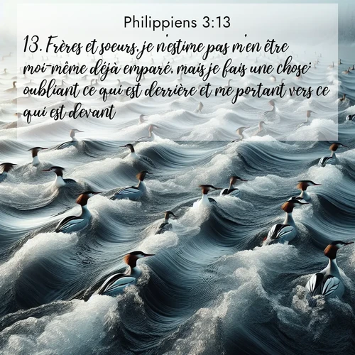 Segond21 Philippiens  ; image nature: image avec le verset biblique :Frères et soeurs, je n&#039;estime pas m&#039;en être moi-même déjà emparé, mais je fais une chose: oubliant ce qui est derrière et me portant vers ce qui est devant, ;  ; 3:13