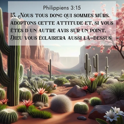 Segond21 Philippiens  ; image nature: image avec le verset biblique :Nous tous donc qui sommes mûrs, adoptons cette attitude et, si vous êtes d&#039;un autre avis sur un point, Dieu vous éclairera aussi là-dessus. ;  ; 3:15