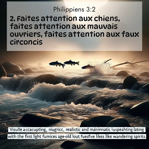 Segond21 Philippiens  ; image nature: image avec le verset biblique :Faites attention aux chiens, faites attention aux mauvais ouvriers, faites attention aux faux circoncis. ;  ; 3:2