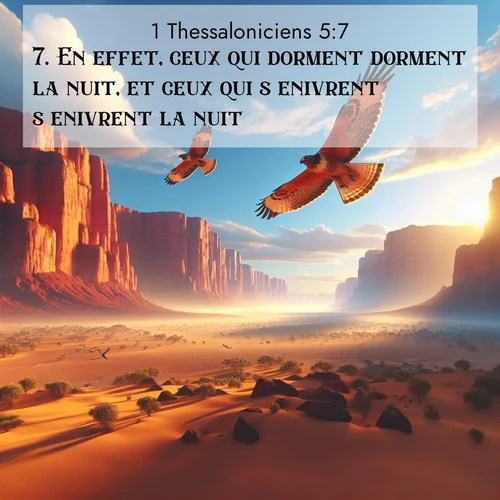 Segond21 1 Thessaloniciens  ; image nature: image avec le verset biblique :En effet, ceux qui dorment dorment la nuit, et ceux qui s&#039;enivrent s&#039;enivrent la nuit. ;  ; 5:7