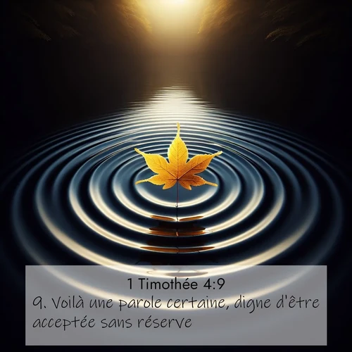 Segond21 1 Timothée  ; image nature: image avec le verset biblique :Voilà une parole certaine, digne d&#039;être acceptée sans réserve. ;  ; 4:9