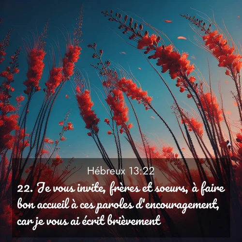 image nature avec verset biblique de la Bible