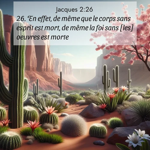 Segond21 Jacques  ; image nature: image avec le verset biblique :En effet, de même que le corps sans esprit est mort, de même la foi sans [les] oeuvres est morte. ;  ; 2:26