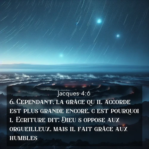 Segond21 Jacques  ; image nature: image avec le verset biblique :Cependant, la grâce qu&#039;il accorde est plus grande encore, c&#039;est pourquoi l&#039;Ecriture dit: Dieu s&#039;oppose aux orgueilleux, mais il fait grâce aux humbles. ;  ; 4:6