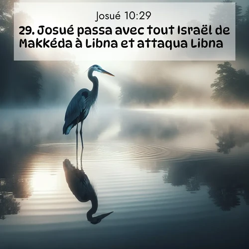 Segond21 Josué  ; image nature: image avec le verset biblique :Josué passa avec tout Israël de Makkéda à Libna et attaqua Libna. ;  ; 10:29
