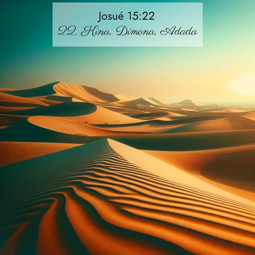 Segond21 Josué  ; image nature: image avec le verset biblique :Kina, Dimona, Adada, ;  ; 15:22