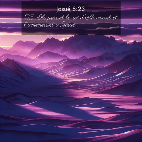 Segond21 Josué  ; image nature: image avec le verset biblique :Ils prirent le roi d&#039;Aï vivant et l&#</p><p>Lire le verset dans son contexte : <br><a href=