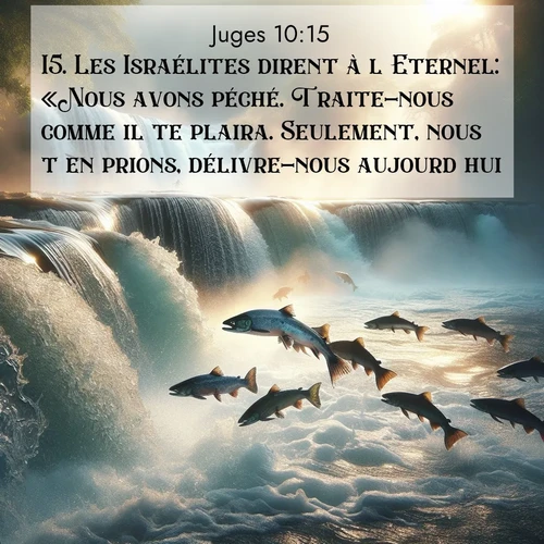 Segond21 Juges  ; image nature: image avec le verset biblique :Les Israélites dirent à l&#039;Eternel: «Nous avons péché. Traite-nous comme il te plaira. Seulement, nous t&#039;en prions, délivre-nous aujourd&#039;hui!» ;  ; 10:15