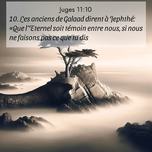 Segond21 Juges  ; image nature: image avec le verset biblique :Les anciens de Galaad dirent à Jephthé: «Que l&#039;Eternel soit témoin entre nous, si nous ne faisons pas ce que tu dis.» ;  ; 11:10