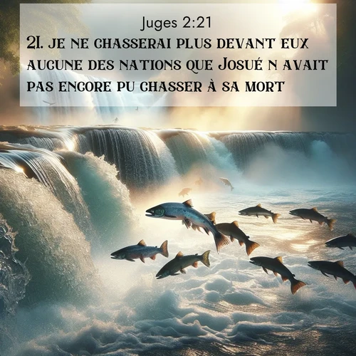 Segond21 Juges  ; image nature: image avec le verset biblique :je ne chasserai plus devant eux aucune des nations que Josué n&#039;avait pas encore pu chasser à sa mort. ;  ; 2:21