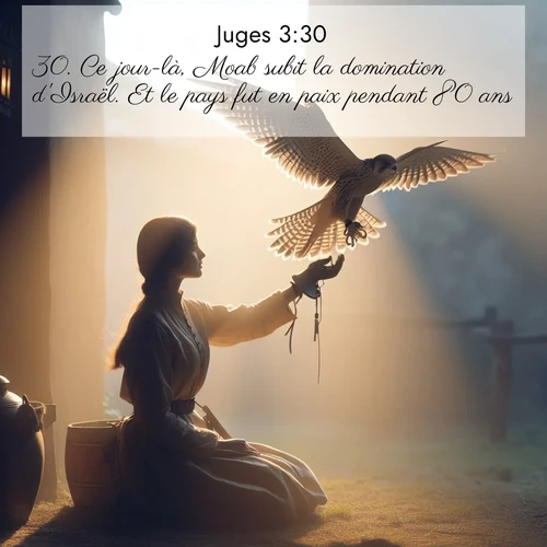 Segond21 Juges  ; image nature: image avec le verset biblique :Ce jour-là, Moab subit la domination d&#039;Israël. Et le pays fut en paix pendant 80 ans. ;  ; 3:30