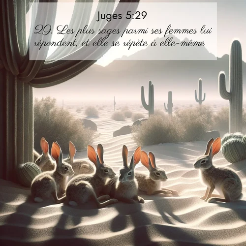 Segond21 Juges  ; image nature: image avec le verset biblique :Les plus sages parmi ses femmes lui répondent, et elle se répète à elle-même: ;  ; 5:29