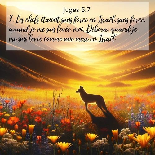 Segond21 Juges  ; image nature: image avec le verset biblique :Les chefs étaient sans force en Israël, sans force, quand je me suis levée, moi, Débora, quand je me suis levée comme une mère en Israël. ;  ; 5:7