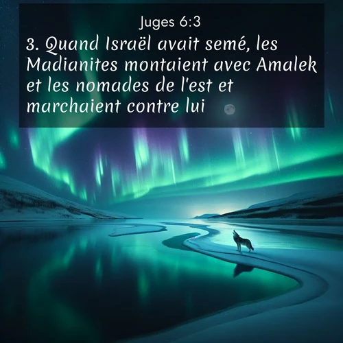 Segond21 Juges  ; image nature: image avec le verset biblique :Quand Israël avait semé, les Madianites montaient avec Amalek et les nomades de l&#039;est et marchaient contre lui. ;  ; 6:3