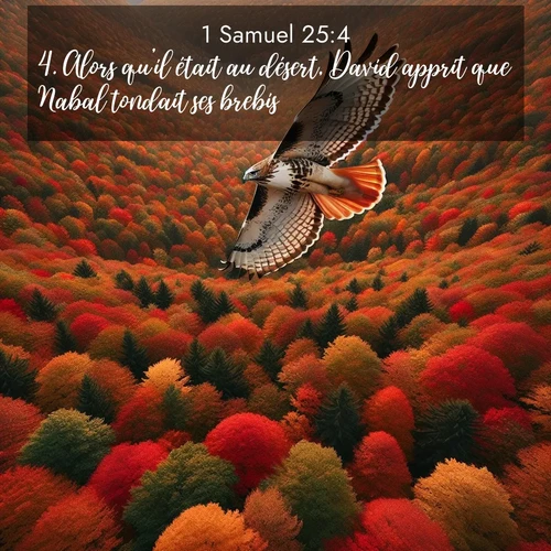 Segond21 1 Samuel  ; image nature: image avec le verset biblique :Alors qu&#039;il était au désert, David apprit que Nabal tondait ses brebis. ;  ; 25:4