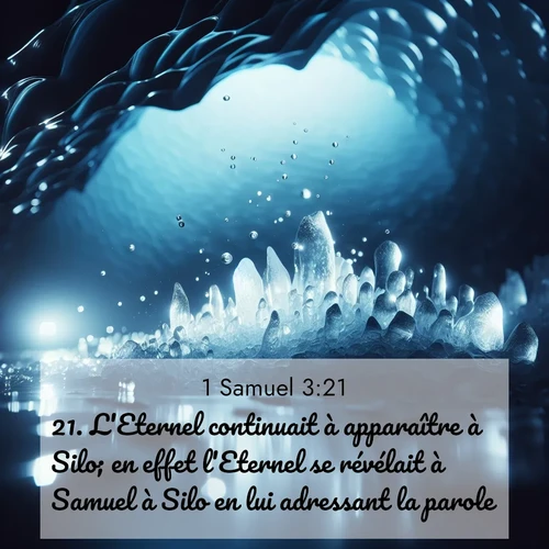 Segond21 1 Samuel  ; image nature: image avec le verset biblique :L&#039;Eternel continuait à apparaître à Silo; en effet l&#039;Eternel se révélait à Samuel à Silo en lui adressant la parole. ;  ; 3:21