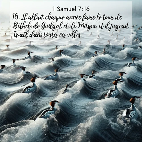 Segond21 1 Samuel  ; image nature: image avec le verset biblique :Il allait chaque année faire le tour de Béthel, de Guilgal et de Mitspa, et il jugeait Israël dans toutes ces villes. ;  ; 7:16