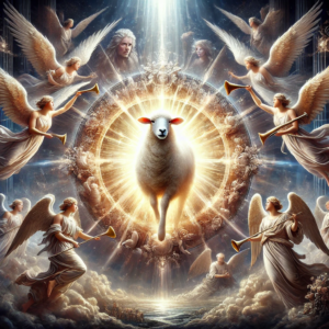 "The Lamb of God and angels executing divine justice in Revelation. This image reflects key theological themes in Revelation such as Soteriology and Angelology, emphasizing Christ’s sacrifice and the role of angels in God’s prophetic plan."
Relation to Content: This image connects with the theological discussion, particularly the Lamb of God as the savior and the angels as God’s messengers of justice.