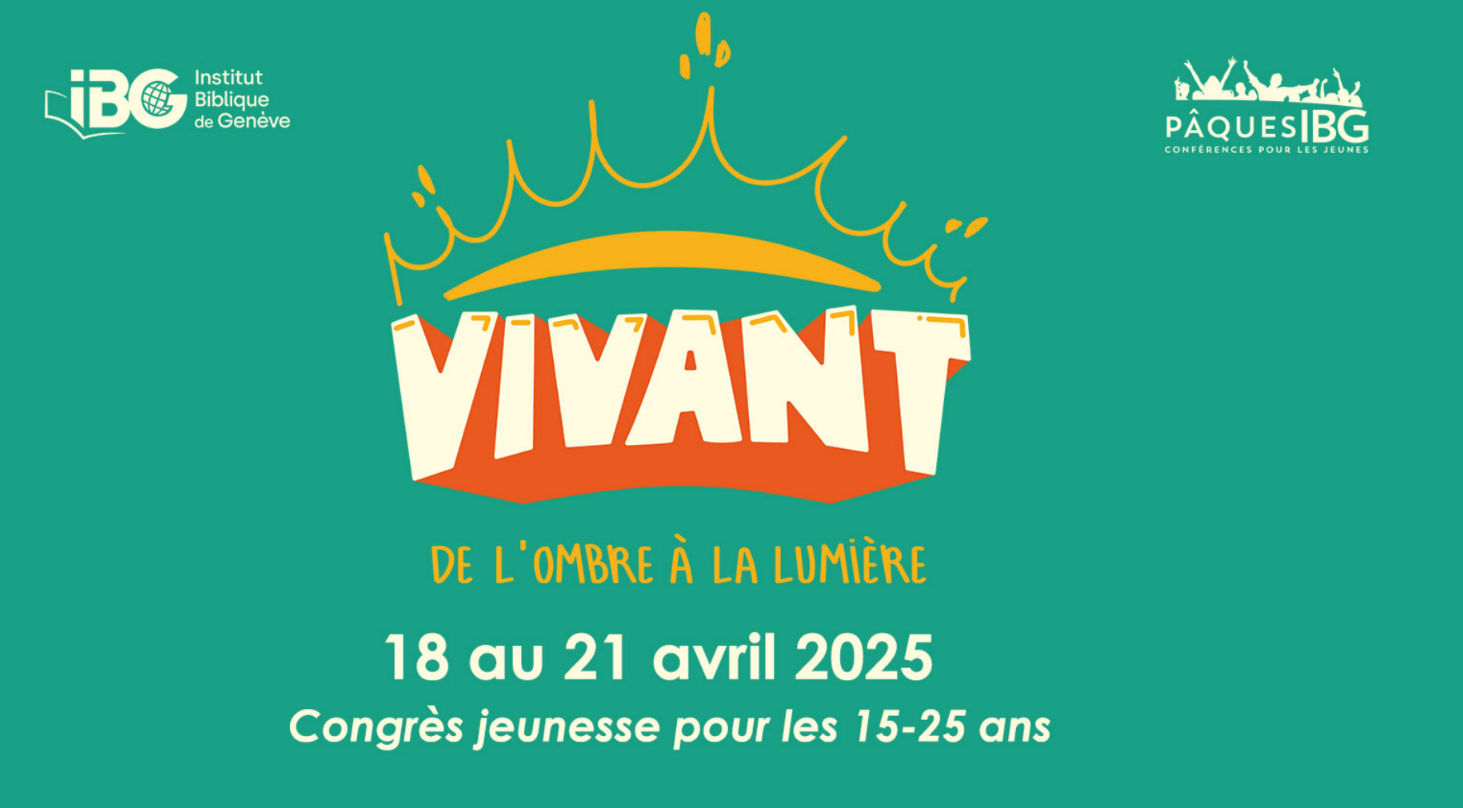 affiche pour le weeke Pâques 2025 à l'IBG, thème de l'ombre à la lumière