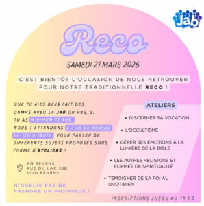 jab suisse romande rencontres jeunes RECO 2026