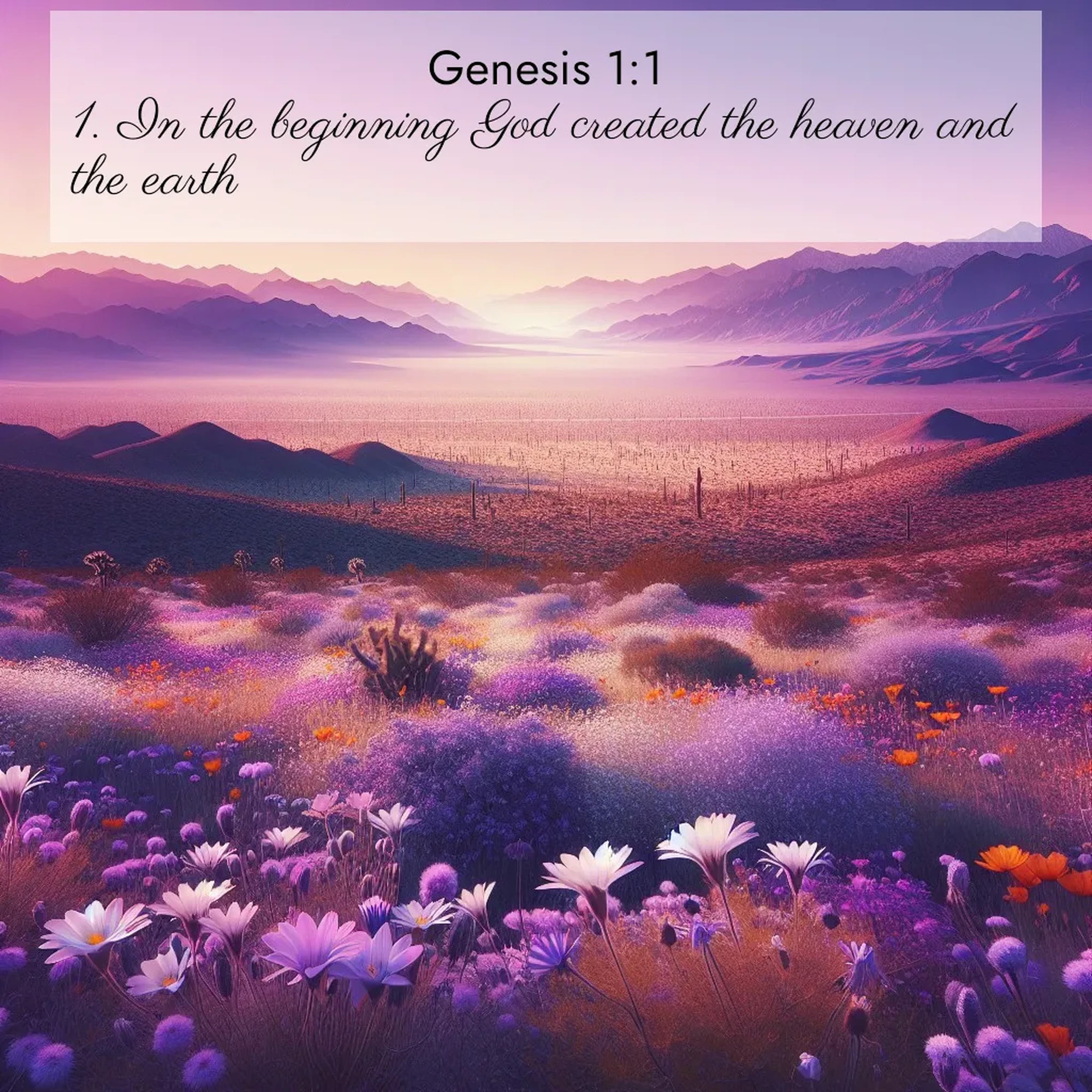 cover of episode Basic English in 1 year day 1 :  Genesis 1,2;  Gospel of Matthew 1